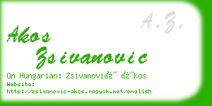 akos zsivanovic business card